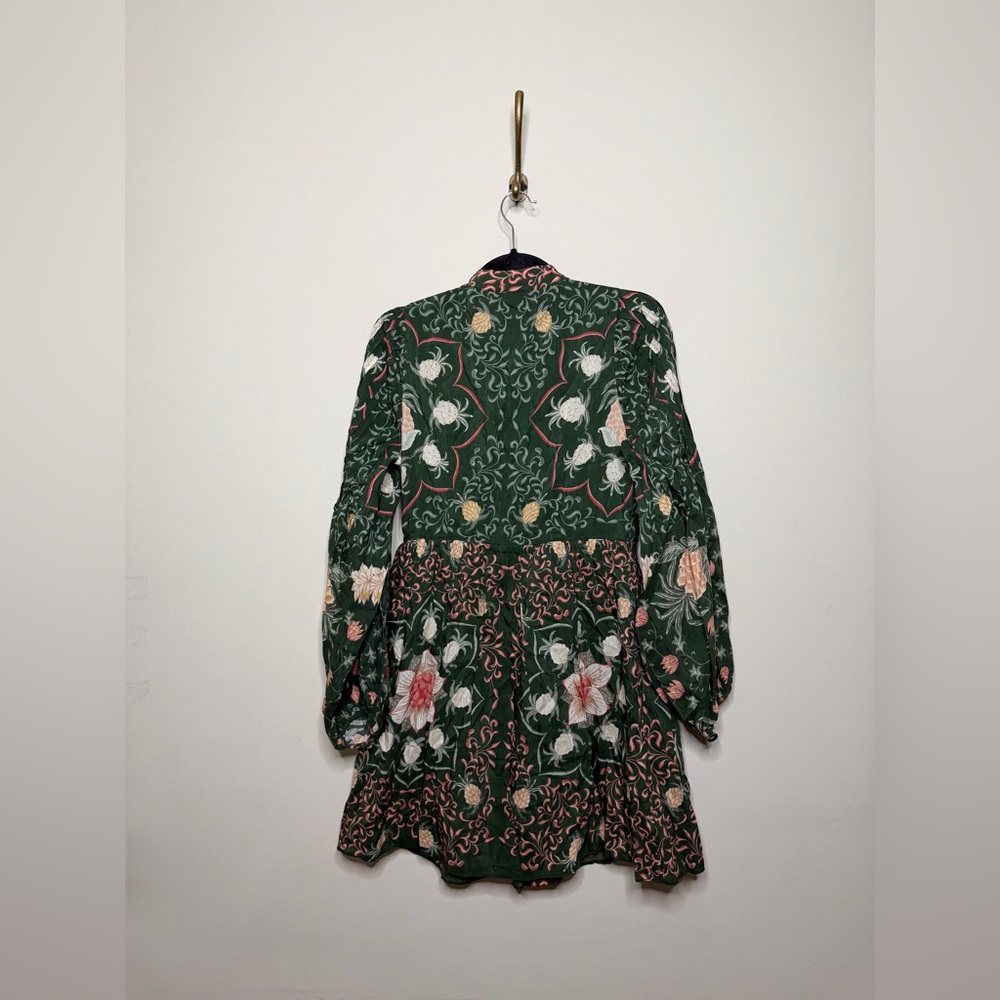 FARM Rio Green Pineapple Garden Long Sleeve Mini Dress - Picture 6 of 6